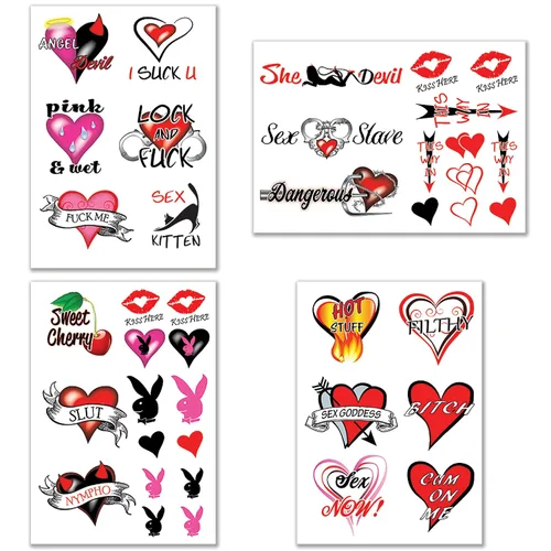 Más de 40 tatuajes temporales sexys y traviesos para mujeres - Diversión para adultos para la parte inferior de la espalda, piernas, brazos,