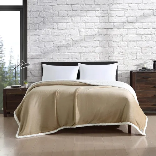 Miniatura 11 de Eddie Bauer - Manta de tamaño twin, manta de cama de felpa ultrasuave con reverso de borrego sintético, ropa de cama de gran tamaño para sofá o cama