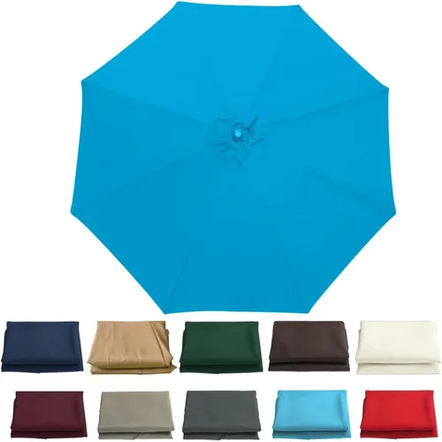 Miniatura 17 de Cubierta de repuesto para sombrilla de patio al aire libre, 6 varillas / 8 varillas de 6.5 pies/9 pies/10 pies, toldo de repuesto para sombrilla