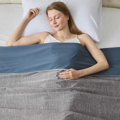 Miniatura 12 de Manta refrescante para durmientes calurosos tamaño individual 60"x80", manta de verano ultra fría que absorbe el calor para mantener el cuerpo