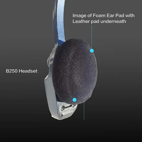 Miniatura 3 de Almohadillas de espuma para auriculares – Comodidad y ajuste diseñado para ser compatible con Jabra, Blue Parrott serie B250 (XT/XTS/XT+), (10-PACK)