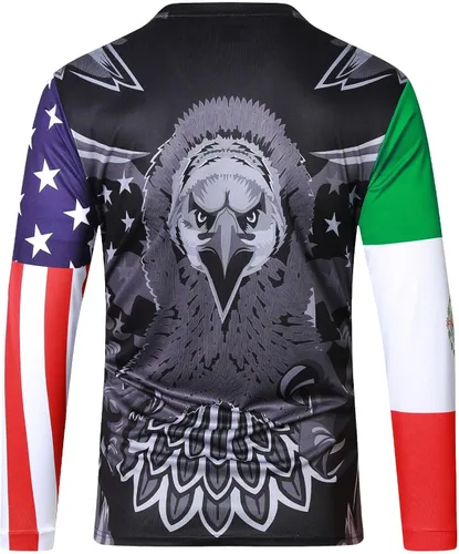 Miniatura 3 de MENUTT Racing - Camiseta de manga larga para hombre, diseño de México para bicicleta de montaña y motocross