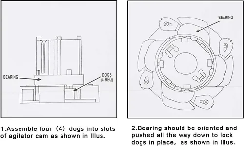 Miniatura 3 de BUYGOO 285811 Kit de reparación de agitador con 80040 arandela agitador perro reemplazo apto para Whirlpool y lavadora Kenmore
