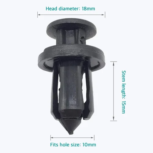 Miniatura 2 de Lantee Clips de retención de nailon tipo empuje para Nissan 01553-09241 240SX, 350Z, 370Z, Altima, Cube, Maxima, Murano, NV, Pathfinder, Quest