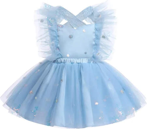 Miniatura 2 de Vestido para sesión de fotos de fiesta de cumpleaños con espalda descubierta para bebé, niña, mariposa, fresa, volantes, princesa, pastel, fiesta