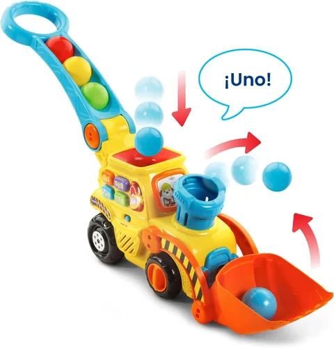 Miniatura 2 de VTech Pop-a-Balls Push & Pop Bulldozer, Amarillo