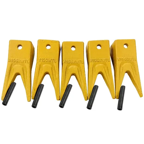 Miniatura 8 de Paquete de 5 dientes de cucharón de retroexcavadora X156S con pasadores para minicargadora y cucharones para minicargadora (5 unidades)
