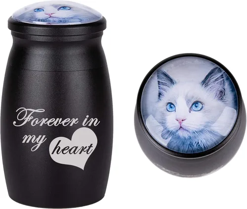 Bivei Urnas pequeñas para cenizas humanas, urna personalizada de recuerdo con foto y texto para hombres y mujeres, mini urnas para adultos