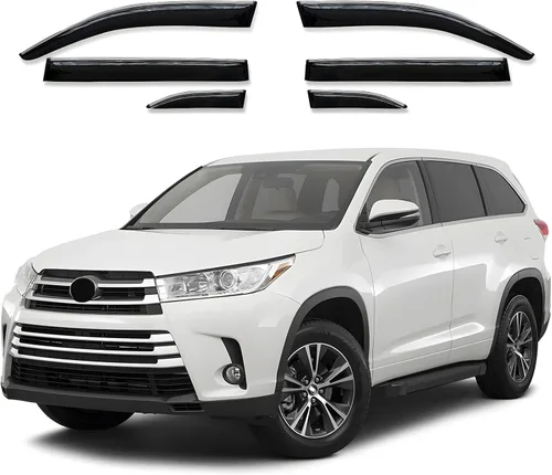 Miniatura 15 de Juego de 6 viseras de ventana para Toyota RAV4 2013 2014 2015 2016 2017 2018 Safe Rain Out-Channel Guard deflector