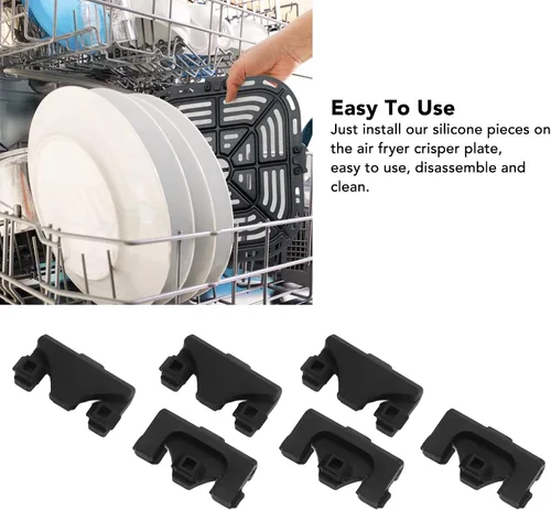 Miniatura 4 de Parachoques de goma para freidora de aire, parachoques de silicona de repuesto, pestañas de silicona para vórtice instantáneo de 6 cuartos de galón