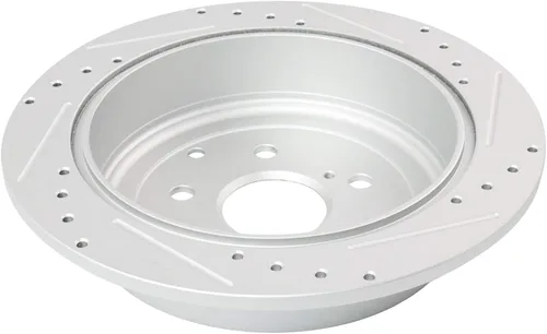 Miniatura 5 de TRQ Juego de rotores de freno delanteros y traseros con revestimiento G perforados y ranurados de alta calidad compatibles con Lexus RX350 RX450h