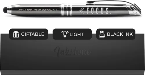 Inkstone FOCUS - Bolígrafo motivacional de negocios con punta de escritura iluminada y lápiz capacitivo, bolígrafo ejecutivo de negocios para