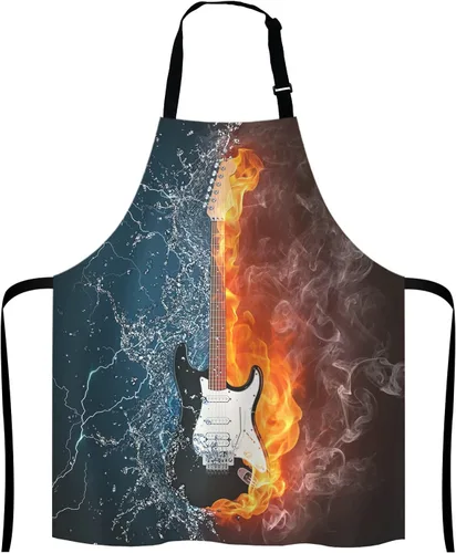 Miniatura 14 de Delantal de perros de animales, divertido delantal con cuello ajustable para hombres y mujeres, adecuado para el hogar, cocina, camarera, chef