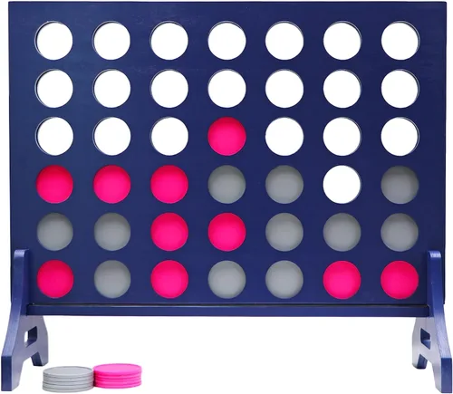 Miniatura 17 de Tailgating Pros Cuatro en una fila gigante azul marino premium con funda de transporte – Juego de patio al aire libre de gran tamaño – ¡Muchos