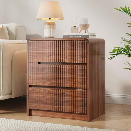 Miniatura 26 de OtterOasis Cómoda de madera negra para dormitorio, 5 cajones para almacenamiento de ropa, cómoda moderna con cajones anchos, cajones anchos
