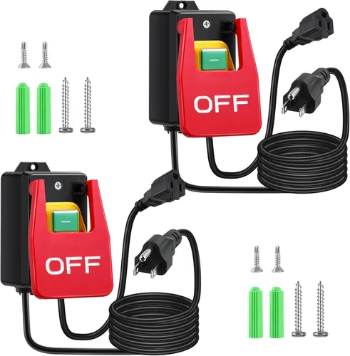 Miniatura 8 de Dreyoo 1 Pack Interruptor Monofásico Encendido/Apagado 120/230V, Interruptor de Mesa de Enrutador de 2HP a 120V con Gran Señal de Alto