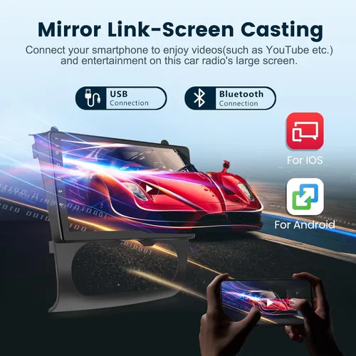 Miniatura 6 de [2G+64G] para Nissan Altima 2008-2012 Android 13 Estéreo de Coche de 9 Pulgadas con Pantalla Táctil HD, Radio con CarPlay Inalámbrico Android Auto