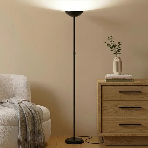 Miniatura 2 de Brightech SkyLite - Lámpara de pie LED, lámpara de pie súper brillante para salas de estar y oficinas, lámpara de antorcha alta regulable de 3 vías