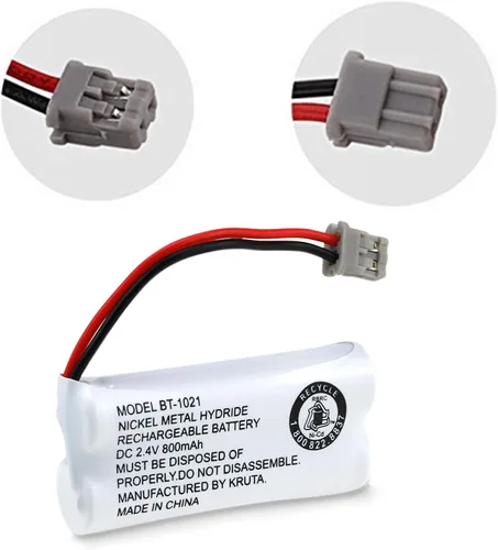 Miniatura 4 de BT-1021 BBTG0798001 Compatible con Uniden BT-1021 BT1021 BT-1008 BT-1016 BT-1025 2.4V 800mAh Batería de repuesto recargable para teléfono inalámbrico