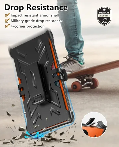 Miniatura 8 de FNTCASE Funda para Samsung Galaxy S22 Ultra: protector de pantalla integrado y soporte y funda con clip para cinturón, cubierta protectora de doble