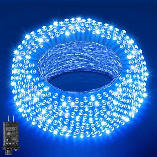 Miniatura 29 de 380 luces LED de Navidad de 125 pies, guirnalda de luces para exteriores, impermeables, temporizador y memoria, 8 modos regulables, para árbol