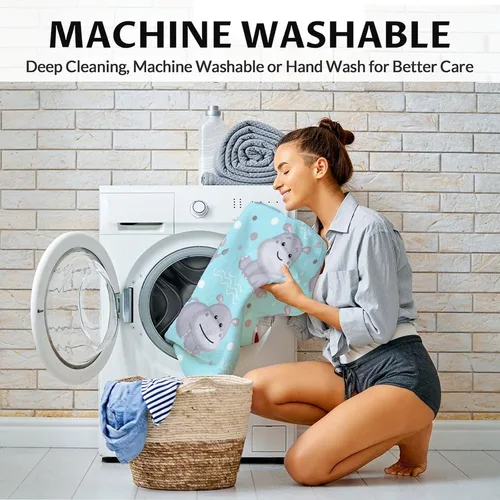 Miniatura 5 de Regalos de manta de hipopótamo, 76x102 cm Manta de hipopótamo suave de franela, regalos cálidos y ligeros de hipopótamo para niñas y niños