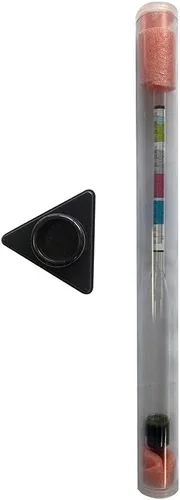 NutriChef Hidrómetro de triple escala y tarro de prueba de PC, kit combinado para vino, cerveza, hidromiel y sidra, incluye base triangular y manual