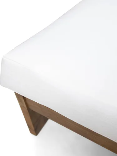 Miniatura 4 de Sherwood - Silla de club al aire libre con cojines, madera de acacia, teca/blanco