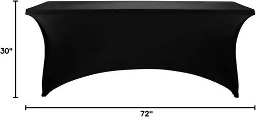 Miniatura 8 de LZY Fundas de mesa de elastano de 6 pies, manteles elásticos/ajustables para mesa plegable de 6 pies, manteles rectangulares de elastano para bodas