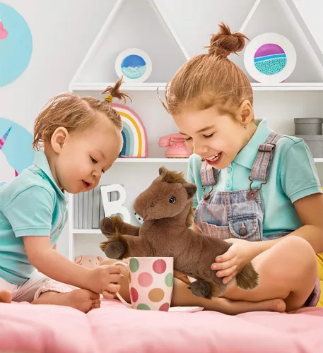 Miniatura 5 de DolliBu Fancy - Caballo marrón mentiroso súper suave, lindos animales de peluche realistas para niñas, niños, adultos, regalos de animales