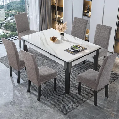 Miniatura 6 de Genina Juego de 4 fundas 100 % impermeables para sillas de comedor grandes, fundas protectoras elásticas para sillas Parson para el hogar