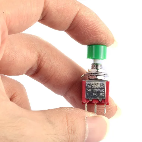 Miniatura 4 de CYT1105 - 6 pines AC 2A 250V/5A 120V 0.236 in 6 pines interruptor de botón momentáneo DPDT NO NC (paquete de 6)