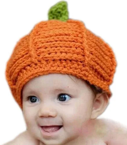 Miniatura 2 de Kafeimali - Gorro de punto unisex para bebé, diseño de calabaza