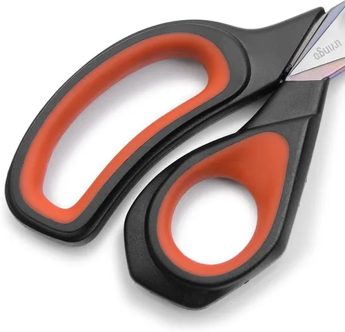 Miniatura 3 de LIVINGO Paquete de 2 Tijeras de Sastre Premium de Servicio Pesado Multiusos con Revestimiento de Titanio de Acero Inoxidable Forjado para Costura