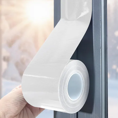 Birllaid - Cinta blanca para sellado de ventanas, cinta de aislamiento para aire acondicionado, 3 pulgadas x 65 pies impermeable, bloqueador para