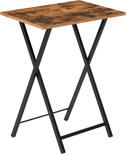 Miniatura 14 de HOOBRO - Mesa de Bandeja Plegable para TV, Mesa de Aperitivos Estable para Espacio Pequeño, Mesa Lateral de Sofá Portátil, Fácil Montaje
