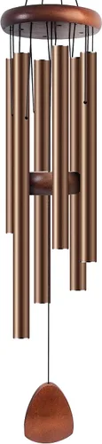 Miniatura 23 de Bursvik Campanilla de viento de 28 pulgadas, campanillas de viento decorativas en metal para exteriores, conmemorativas, regalo de recuerdo, Negro