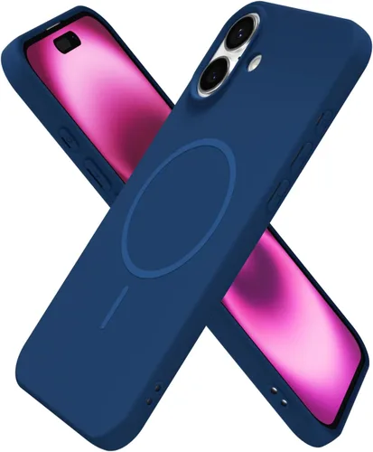 Miniatura 28 de oakxco Funda de silicona Mag Safe para iPhone 17 Pro Max, funda magnética delgada y fina compatible con carga inalámbrica MagSafe, bonita funda Negro