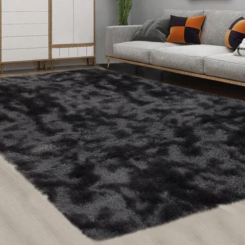 Miniatura 16 de CAROMIO Alfombra Corredor Esponjosa para Dormitorio Sala de Estar 2x6 Pies, Alfombras de Área Shag Alfombra de Felpa Suave Gruesa Larga de Piel Tie