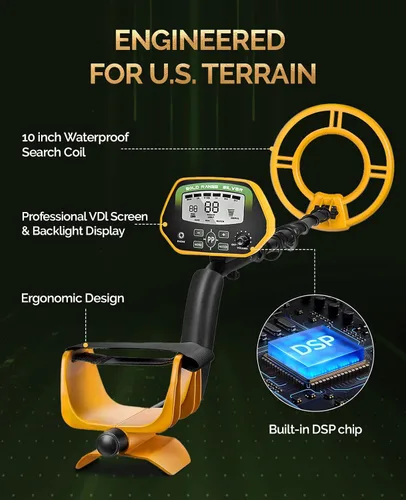Miniatura 6 de RM RICOMAX Detectores de metales para adultos, detector de oro profesional para búsqueda del tesoro, bobina de búsqueda impermeable IP68 de 10