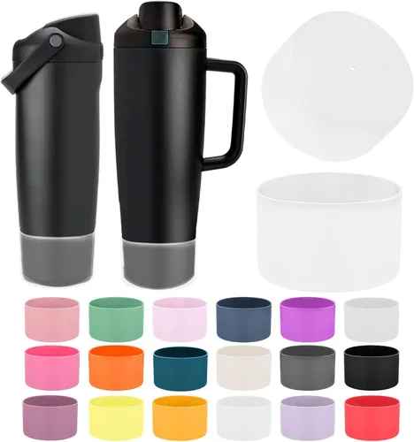 Miniatura 18 de Mity rain 2 piezas de botas protectoras de silicona para botellas y vasos FreeSip Sway de Owala de 30 oz y 40 oz - Accesorios para owala, mejora