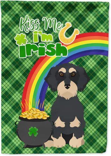 Miniatura 76 de Caroline's Treasures WDK4731GF - Bandera decorativa para jardín del día de San Patricio, color negro y tostado, Airedale Terrier, para jardín