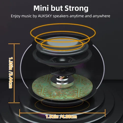 Miniatura 2 de Paquete de 2 mini altavoces portátiles, altavoces pequeños Bluetooth, micro altavoz inalámbrico para teléfono/PC/tableta, batería recargable