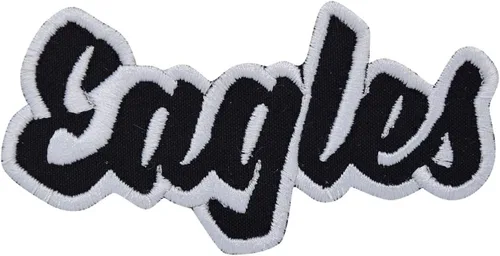 Miniatura 4 de (2 x 4 pulgadas) Eagles, espíritu de equipo, bordado, parche para planchar (sarga blanca/contorno verde)