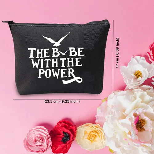 Miniatura 2 de TSOTMO Mercancía de la película inspirada en la bolsa de cosméticos de la película para los fanáticos Bolsa de maquillaje feminista, Negro, Power Blk