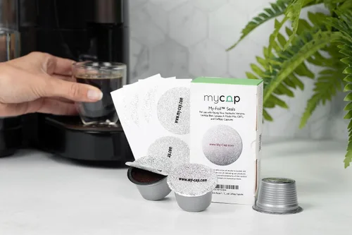 Miniatura 4 de My-Cap My-Foils Sellos de aluminio para reutilizar sus cápsulas Keurig Rivo, Verismo Starbucks, Lavazza Blue, Lavazza A Modo Mio, CBTL, y Caffitaly