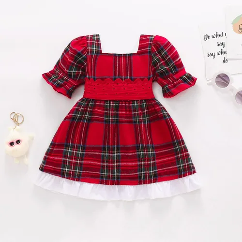 Miniatura 3 de Vestido de Navidad para bebé niña, vestido rojo de princesa de Papá Noel, vestido rojo festivo, vestido de fiesta de Año Nuevo