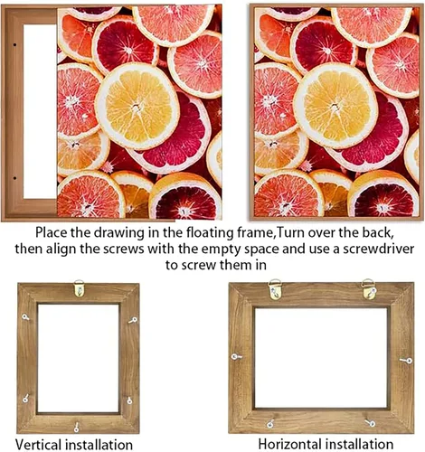 Miniatura 3 de Marco flotante de lienzo para lienzo estirado de 1 a 1.25 pulgadas de profundidad, kit de marco de arte de pared flotante para pinturas envueltas