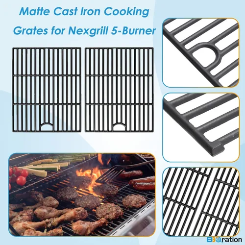 Miniatura 3 de Kit de piezas de repuesto BBQration para Nexgrill de 5 quemadores 720-0888 720-0888N 720-0888A, de 4 quemadores 720-0830H 720-0830, rejilla