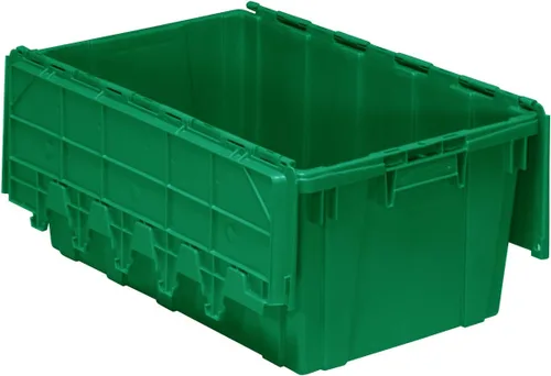 Miniatura 10 de Buckhorn AR2717120201000 Contenedor de Almacenamiento Industrial de Plástico Apilable KeepBox Tote con Tapa Articulada Adjunta
